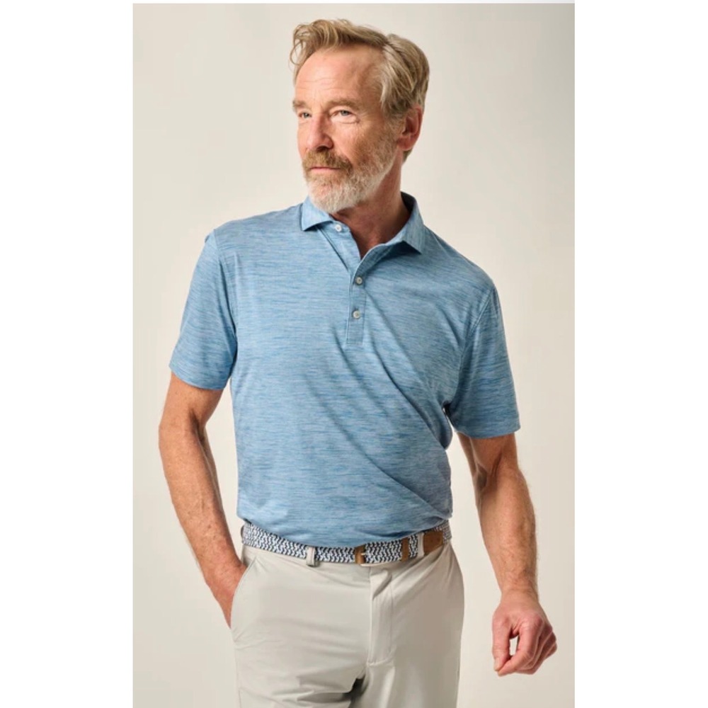 Johnnie-O Featherweight Polo Shirt Mens XL Blue Majorca Huron UPF 50 NEW